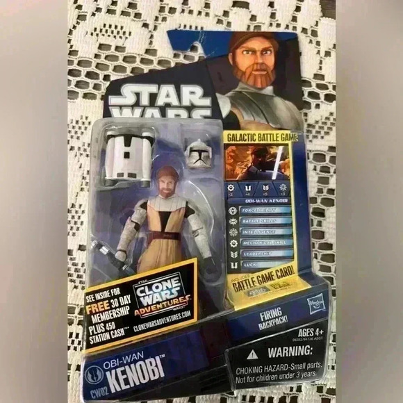 Hasbro Star Wars “The Clone Wars” 2010 Obi-Won Kenobi action figure CW02 NIB - Picture 3 of 3